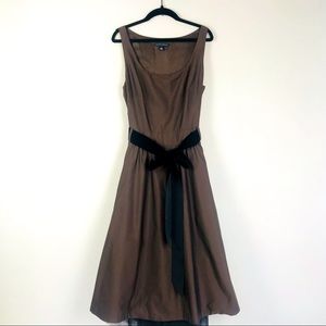 Banana Republic Gorgeous Chic Brown Silk Taffeta Cocktail Dress Size 6